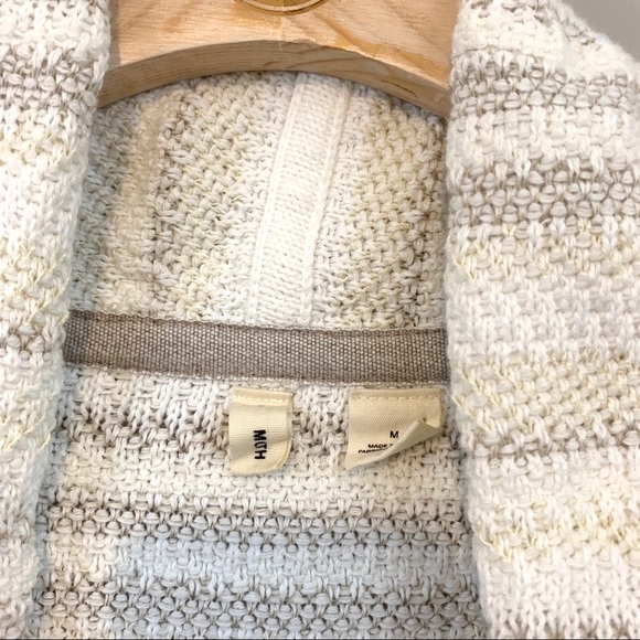 Anthro Open Front Cardigan Striped Bell Sleeves - Picture 6 of 6